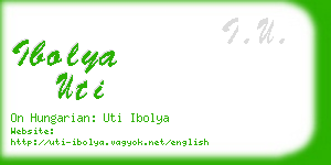 ibolya uti business card